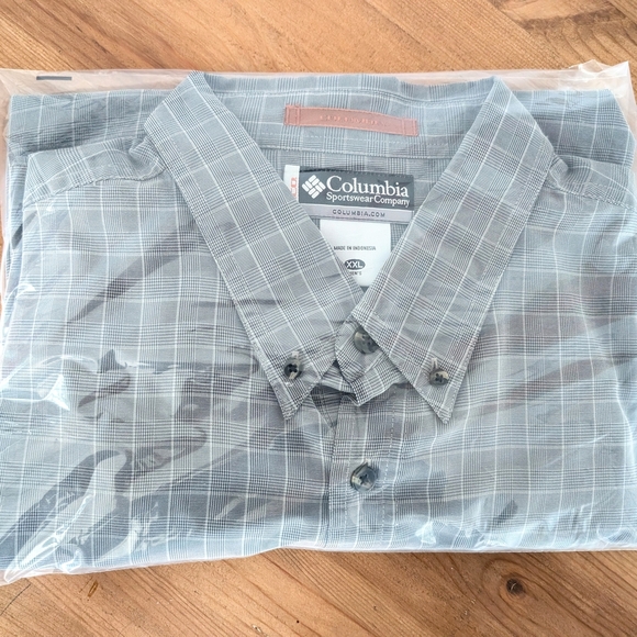 Columbia XCO Men's Gray Checkered Long Sleeve Shirt Size XXL - Picture 9 of 10